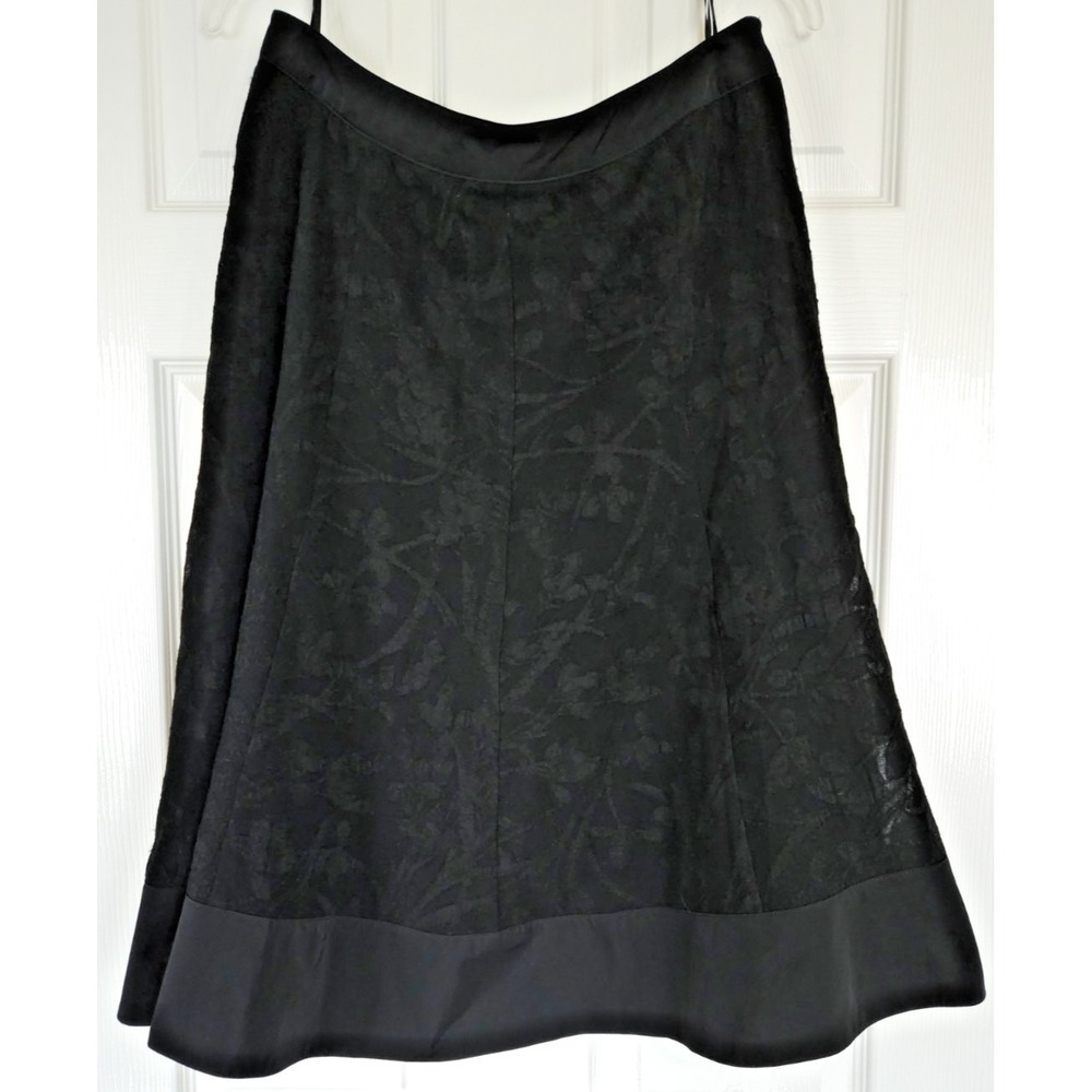 Betty Barclay NWT Women 12 100% Vigin Wool Skirt Black Feminine Whimsigoth Fairy